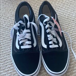 Brand New Black/White Suede and Canvas Vans.